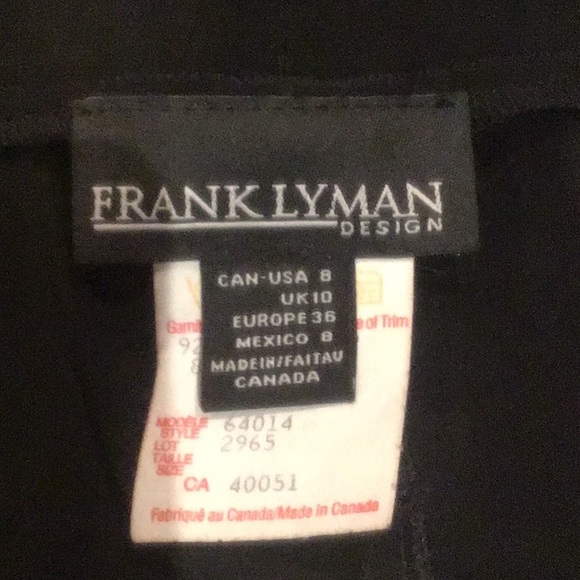 Frank Lyman Black wide leg pant with faux belt,brooch&chain - Picture 5 of 5